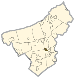Location of Palmer Heights in Northampton County
