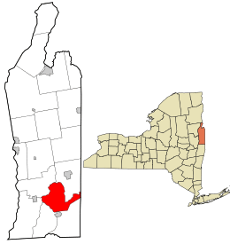 Location in Washington County and the state of New York.
