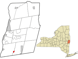 Location in Rensselaer County and the state of New York.