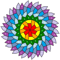 Hirschhorn 6-fold-rotational symmetry pentagonal tiling.svg