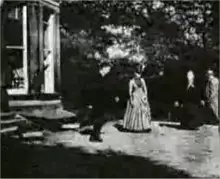 A screenshot of Roundhay Garden Scene by the French Louis Le Prince, the world's first film