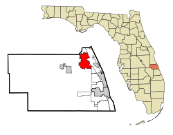 Location in Indian River County and the state of Florida
