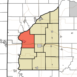 Location of Troy Township in Fountain County