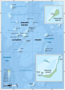 Location of Lakshadweep