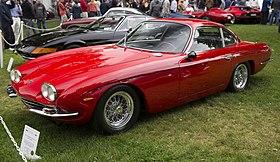 1967 Lamborghini 400 GT 2+2, front left, Greenwich 2018.jpg