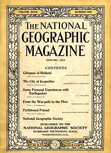 27 Jan - National Geographic Society Founded 1915NatGeog