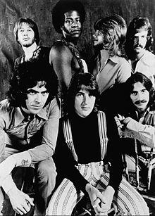 Three Dog Night, 1972. Back L-R: Joe Schermie, Floyd Sneed, Michael Allsup and Jimmy Greenspoon. Front L-R: Danny Hutton, Cory Wells and Chuck Negron