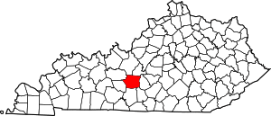 Map of Kentucky highlighting Hart County
