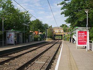 Woodside tramstop look north.JPG