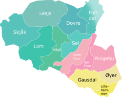 Location of Gudbrandsdalen