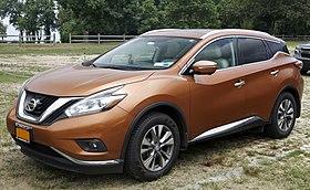 2015 Nissan Murano SL in Pacific Sunset, front left (Sands Point).jpg