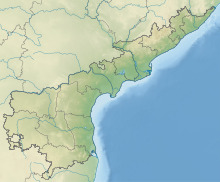 Map showing the location of Undavalli Caves