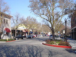 Downtown Davis in February 2008