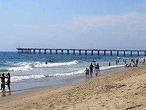 Hermosa Beach Pier on a summer day