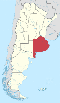 Location of Buenos Aires Province within Argentina
