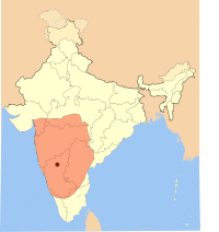 Map of Badami Chalukya empire around 700 AD