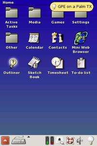 Screenshot of GPE 2.8 on a Palm TX