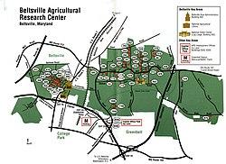 Beltsville Agricultural Research Center, Maryland, map.jpg