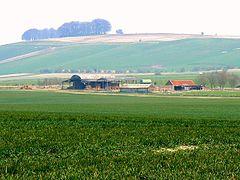 Farmland and buildings, near Hackpen White Horse, Wiltshire - geograph.org.uk - 382692.jpg