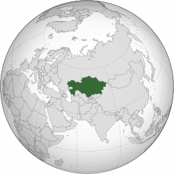 Location of Kazakhstan (green)