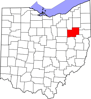 Map of Ohio highlighting Stark County