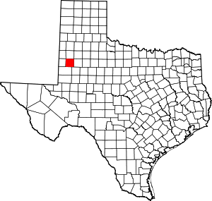 Map of Texas highlighting Terry County