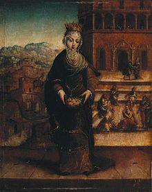 Rainha Santa Isabel, a Milagre das rosas - 1540.jpg