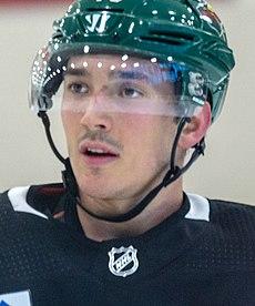 Jared Spurgeon at Minnesota Wild open practice at Tria Rink in St Paul, MN (1).jpg