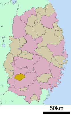 Location of Kanegasaki in Iwate Prefecture