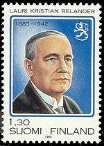 Relander's 100th Birthday Celebratory postage Stamp from 1983