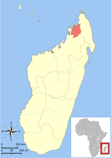 Lepilemur dorsalis range map.svg