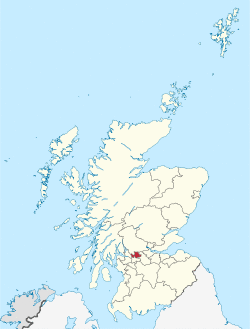 Location of East Dunbartonshire within Scotland