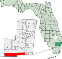 Map of Florida highlighting Miramar.svg