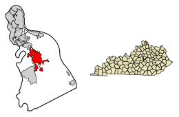 Location of Alexandria in Campbell County, Kentucky.