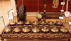 Indonesian or Javanese gong chimes, Musical Instrument Museum, Phoenix, Arizona.jpg