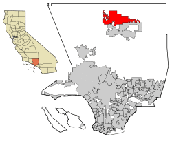 Location in Los Angeles County, California