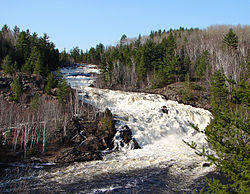 High Falls on the Onaping River as seen from the A.Y. Jackson Lookout
