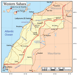Map of Western Sahara