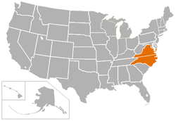 Old Dominion Athletic Conference locations