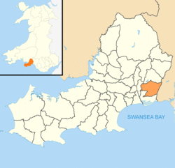 Swansea Wales communities - Bonymaen locator.png