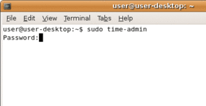The sudo command in a terminal