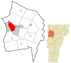 Location within Chittenden County