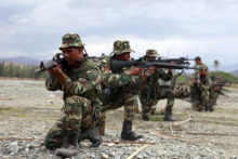 Timor-Leste Defense Forces soldiers in military training