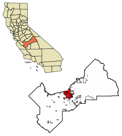Location within Fresno County