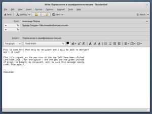 Signed and encrypted email with Mozilla Thunderbird and Enigmail