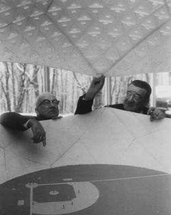 R. Buckminster Fuller and Walter O'Malley (1955).jpg
