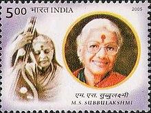 Subbulakshmi on a 2005 stamp of India
