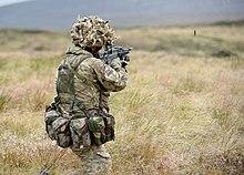 A soldier with 1st Battalion, The Royal Regiment of Fusiliers during Exercise Southern Warrior in the Falkland Islands