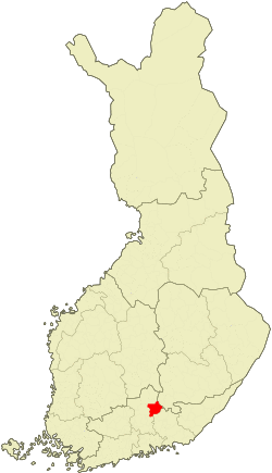 Location of Heinola in Finland