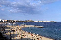 View of Palamós from the beach of Sant Antoni de Calonge